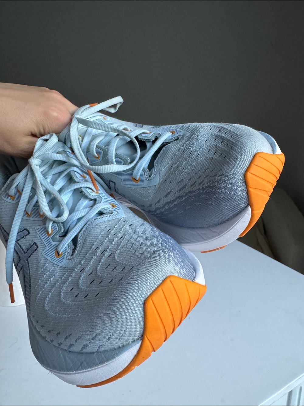 ASICS Novablast 3 Running Shoes Light Blue Orange – Men’s Size 10 - Picture 4 of 15